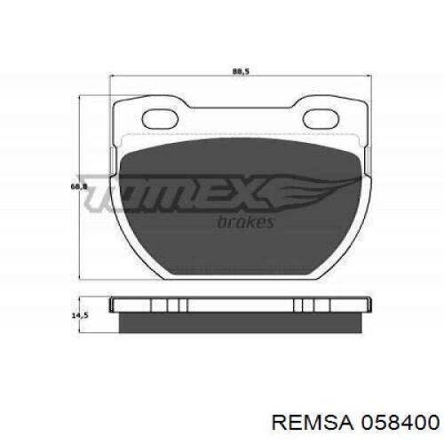 Колодки дисковые  Remsa 058400 цена, от 24.60 USD