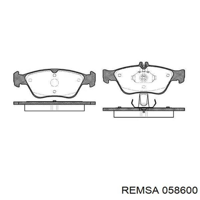 Передние тормозные колодки 058600 Remsa