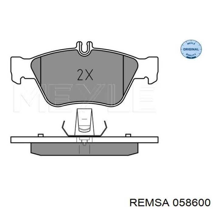 Купить 058600 Remsa Колодки тормозные
