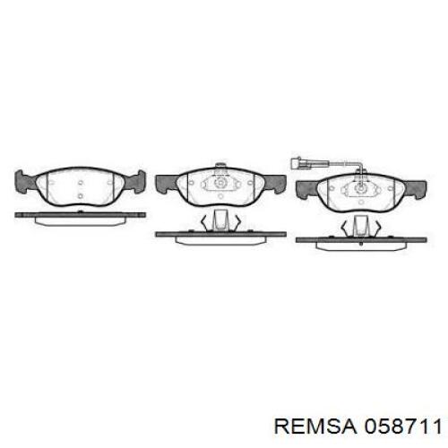 0587.11 Remsa колодки тормозные передние дисковые