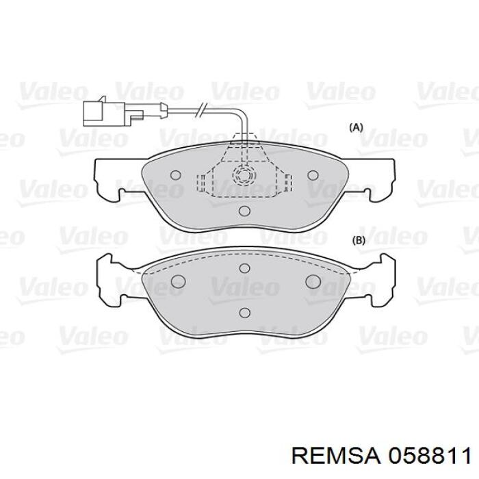 058811 Remsa Колодки передние