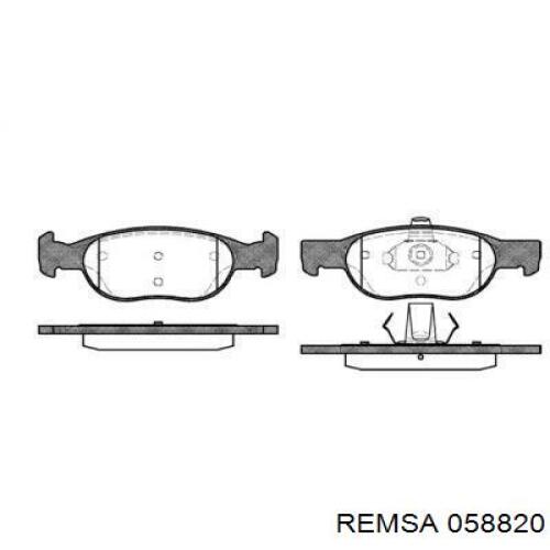 Передние тормозные колодки 058820 Remsa