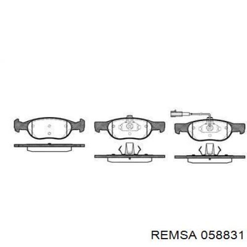 Передние тормозные колодки 058831 Remsa