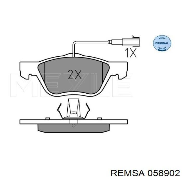 Тормозные колодки Remsa 058902