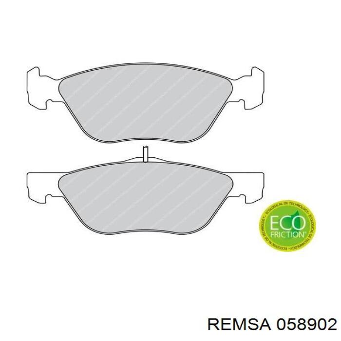 Передние тормозные колодки 058902 Remsa