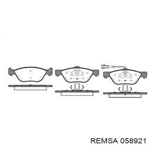 058921 Remsa колодки тормозные передние дисковые
