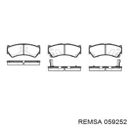 Передние тормозные колодки 059252 Remsa