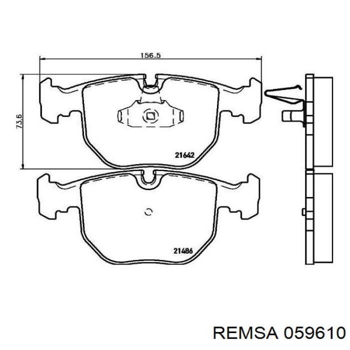 Купить 059610 Remsa Колодки тормозные