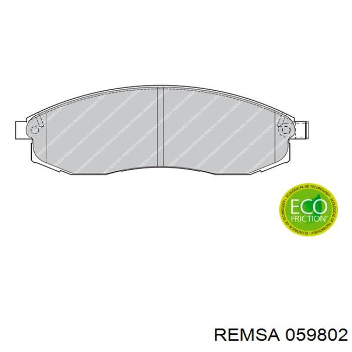 Купить 059802 Remsa Колодки тормозные