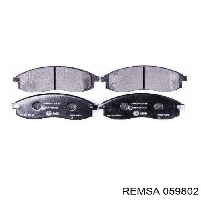 Передние тормозные колодки 059802 Remsa
