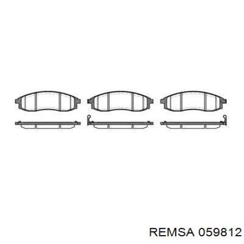 Передние тормозные колодки 059812 Remsa