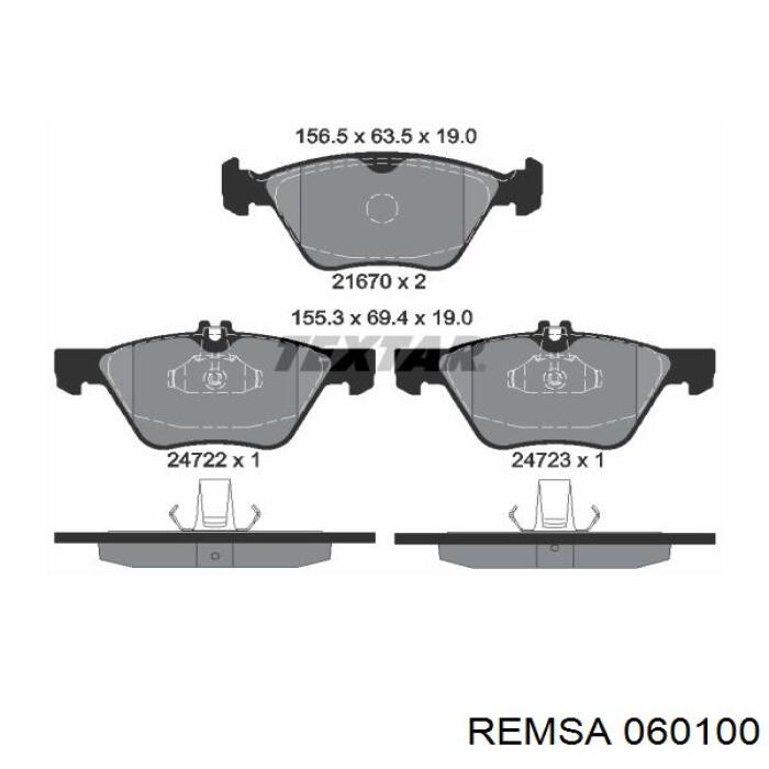 Купить 060100 Remsa Колодки тормозные