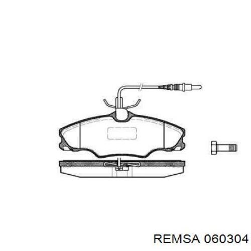 Передние тормозные колодки 060304 Remsa