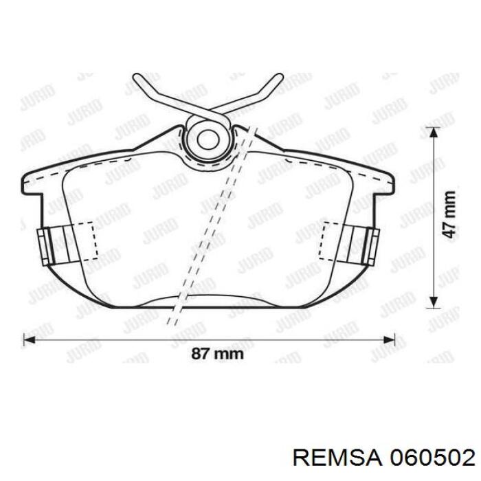 Купить 060502 Remsa Колодки тормозные задние, дисковые