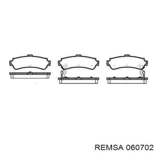 Задние тормозные колодки 060702 Remsa