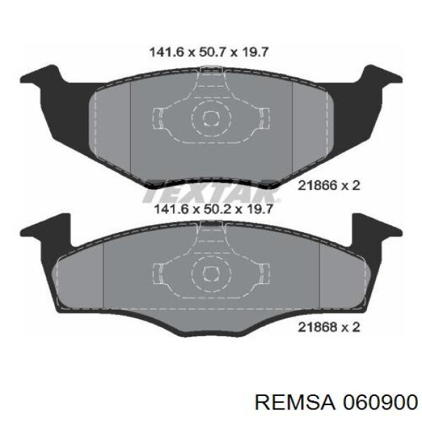 Передние тормозные колодки 060900 Remsa