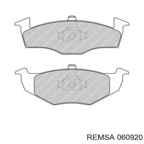 Передние тормозные колодки 060920 Remsa