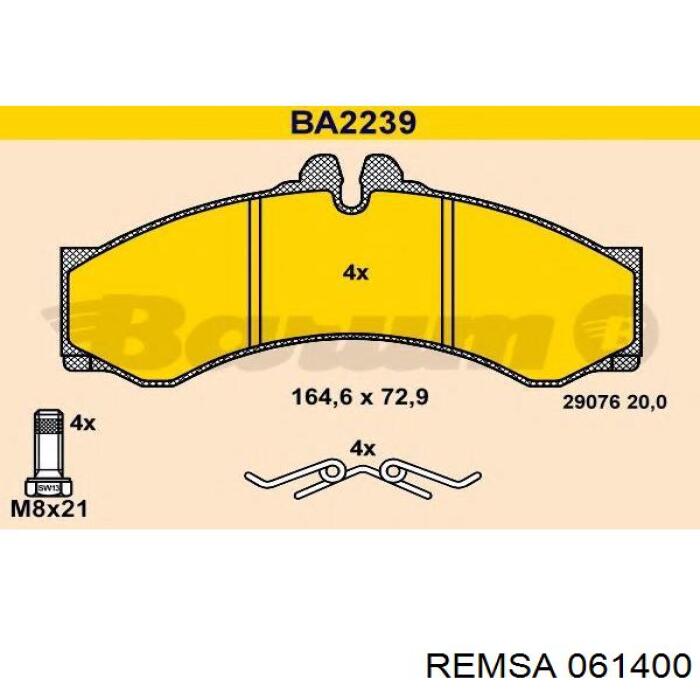 Колодки Remsa 061400 цена, от 40.66 USD