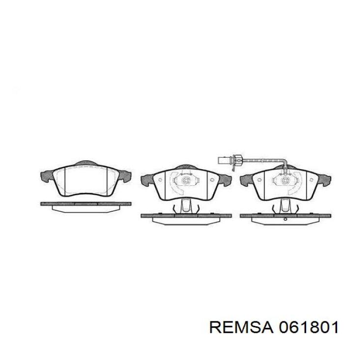 Передние тормозные колодки 061801 Remsa