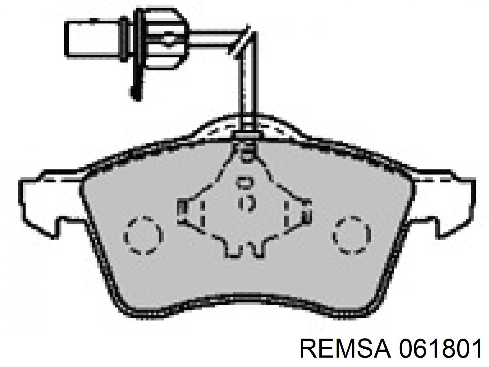 Передние тормозные колодки 061801 Remsa