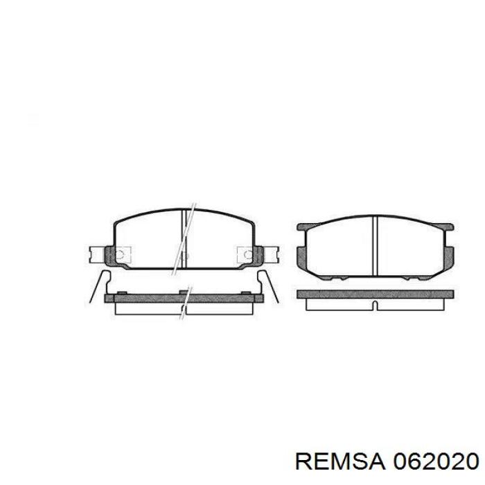 Передние тормозные колодки 062020 Remsa
