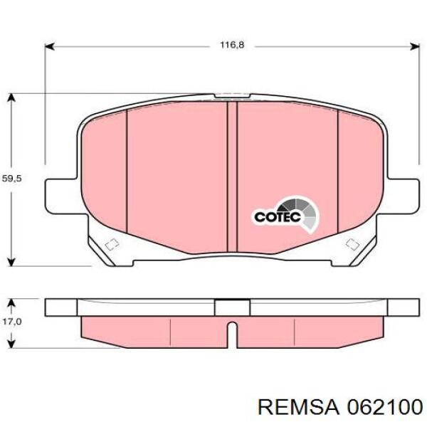 Купить 062100 Remsa Колодки тормозные