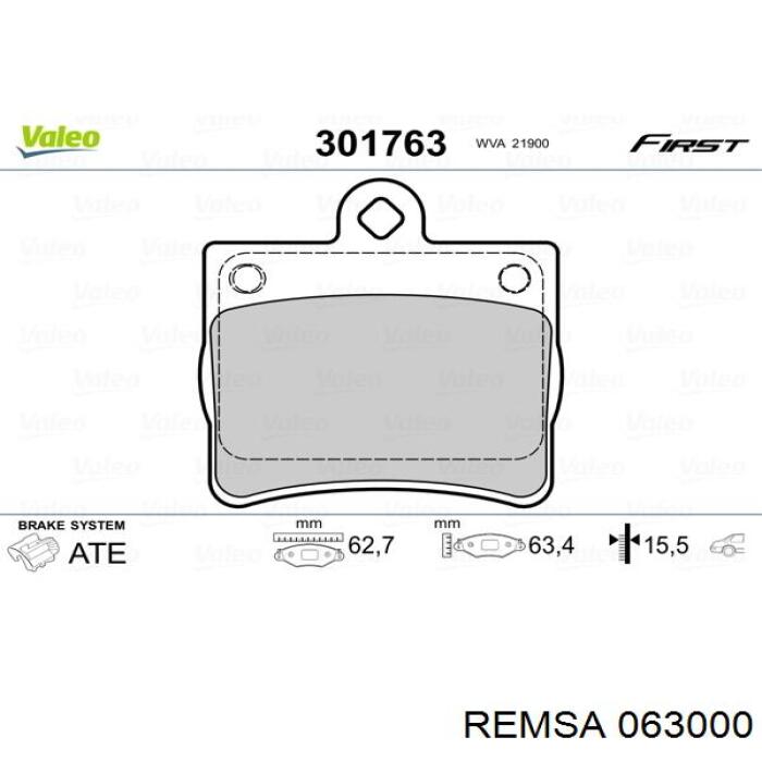 Задние дисковые колодки Remsa 063000