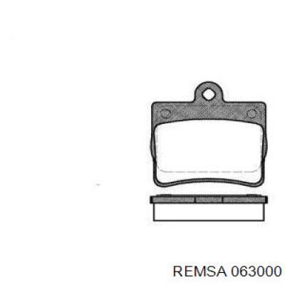 Задние тормозные колодки 063000 Remsa