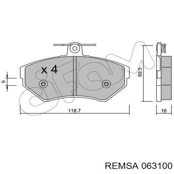 Тормозные колодки Remsa 063100