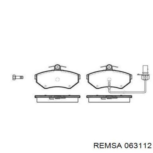 Передние тормозные колодки 063112 Remsa