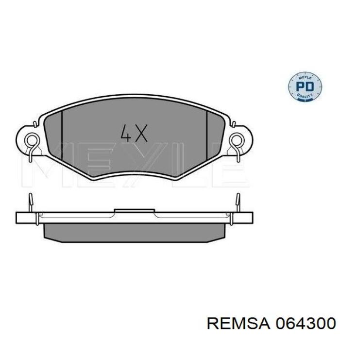 Тормозные колодки Remsa 064300