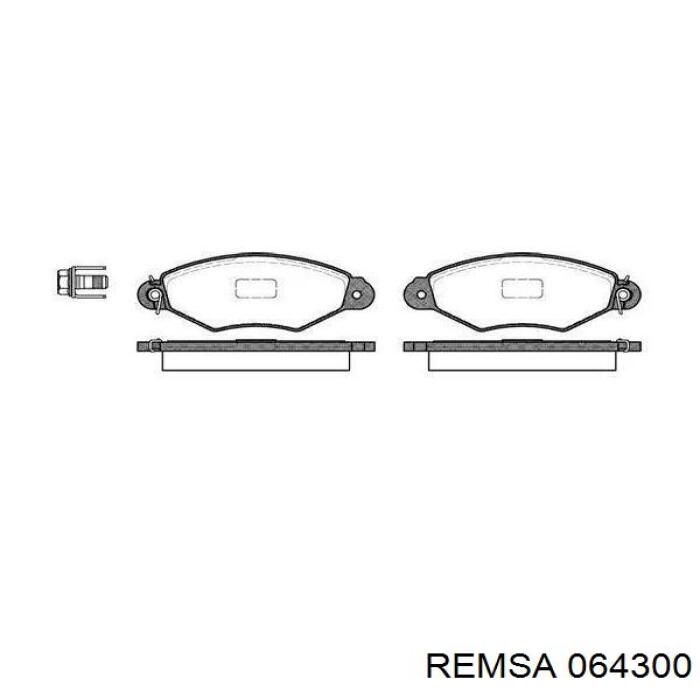 0643.00 Remsa колодки тормозные передние дисковые