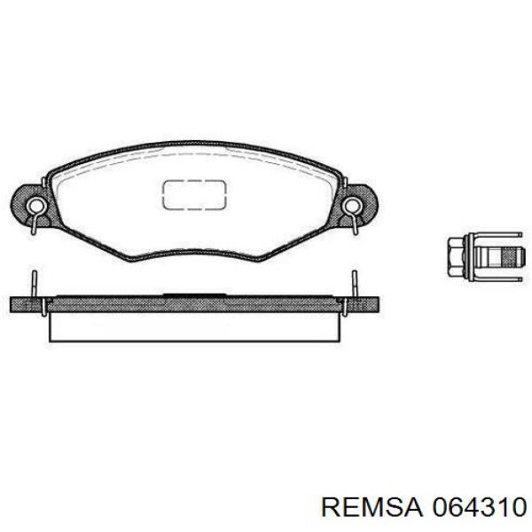 0643.10 Remsa колодки тормозные передние дисковые
