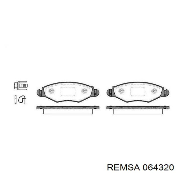 0643.20 Remsa колодки тормозные передние дисковые