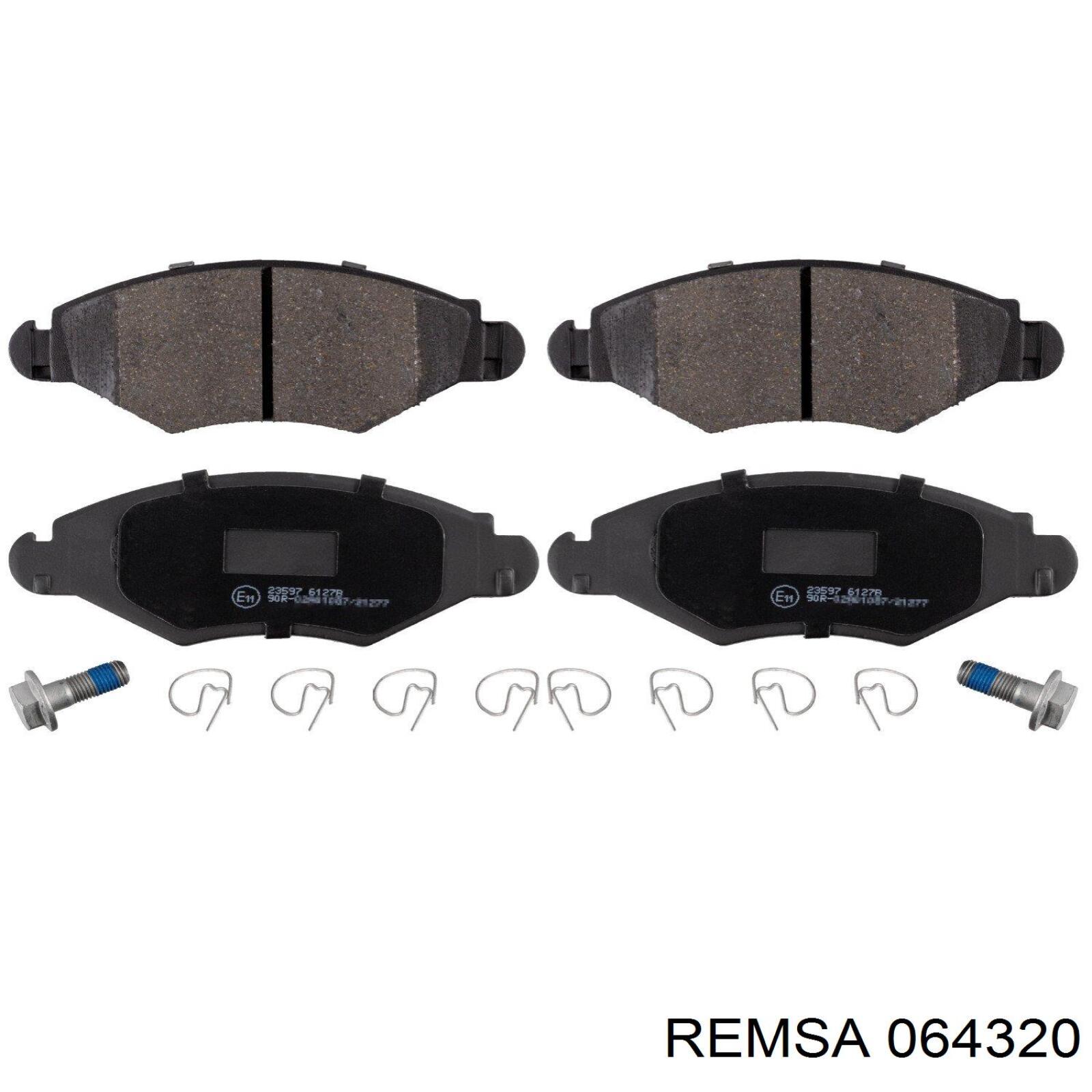 Купить 064320 Remsa Колодки тормозные