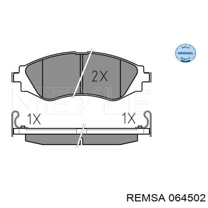 Тормозные колодки Remsa 064502