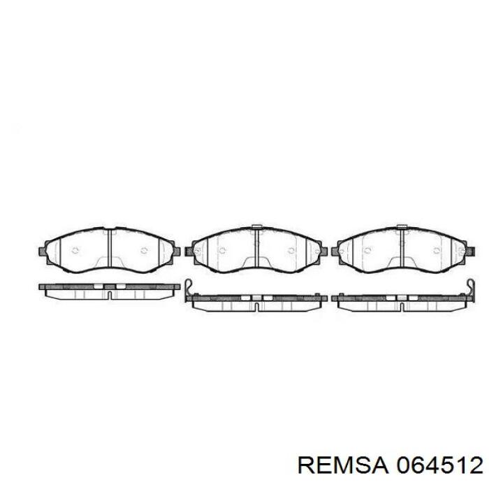 Передние тормозные колодки 064512 Remsa