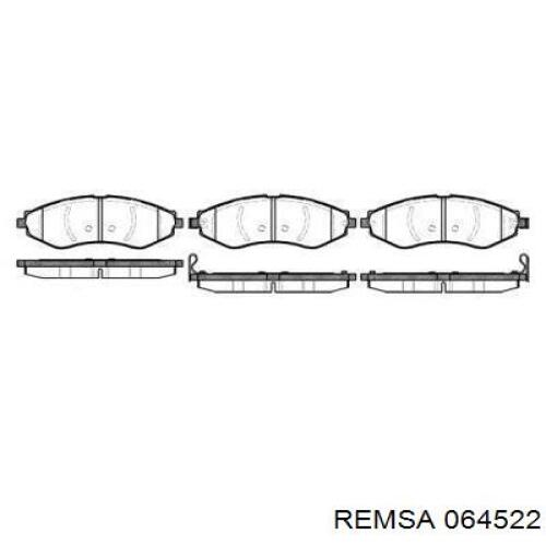 Передние тормозные колодки 064522 Remsa
