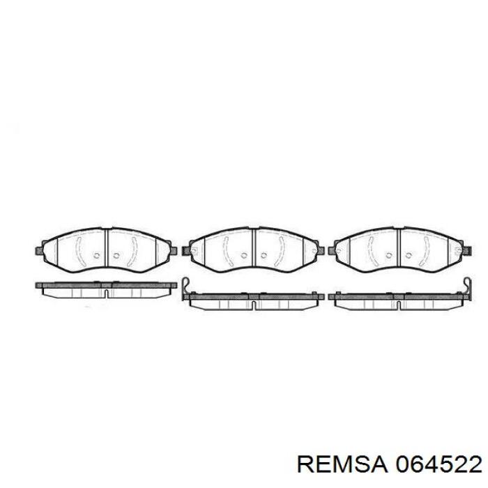 0645.22 Remsa колодки тормозные передние дисковые
