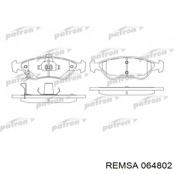 Тормозные колодки Remsa 064802