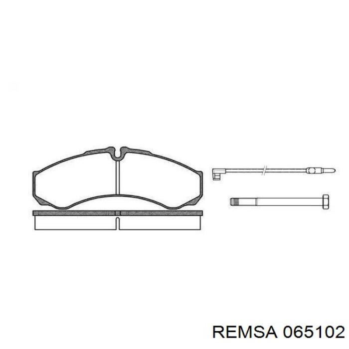 Задние тормозные колодки 065102 Remsa