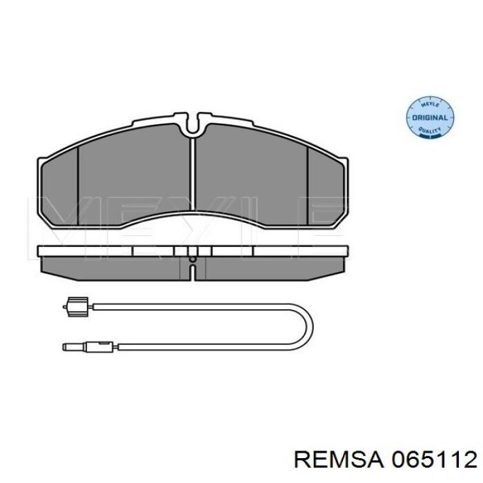 Колодки гальмівні передні, дискові 065112 Remsa