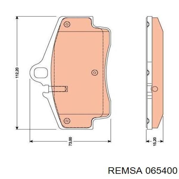 Купить 065400 Remsa Колодки тормозные задние, дисковые