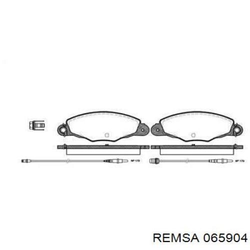 065904 Remsa передние тормозные колодки