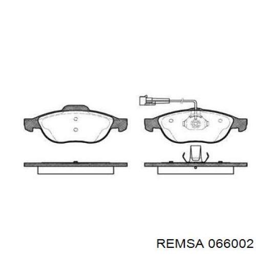 Передние тормозные колодки 066002 Remsa