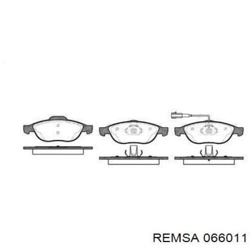 Передние тормозные колодки 066011 Remsa