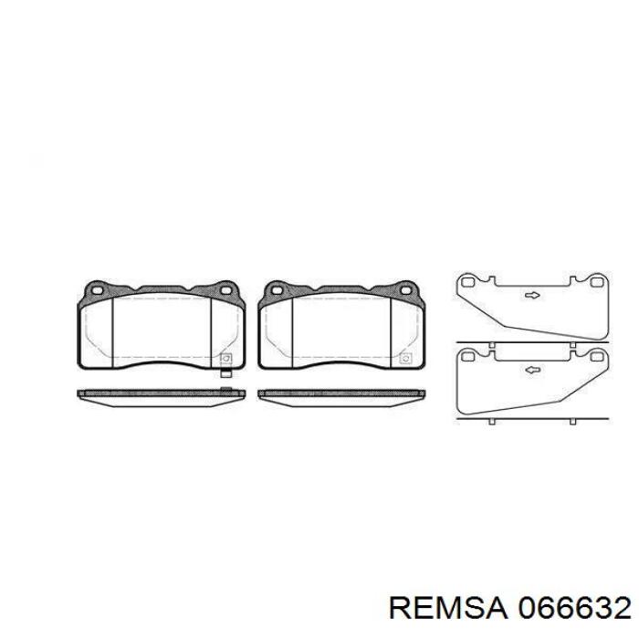 0666.32 Remsa колодки тормозные передние дисковые
