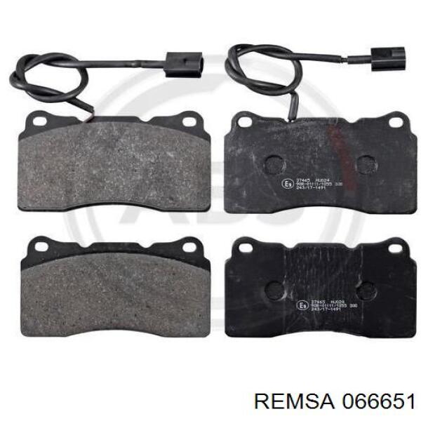Передние тормозные колодки 066651 Remsa