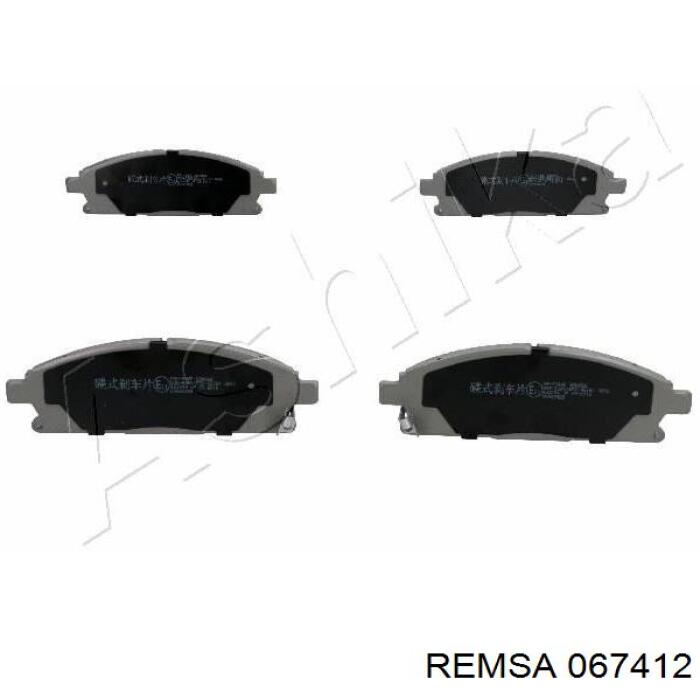 Передние тормозные колодки 067412 Remsa