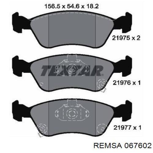 Купить 067602 Remsa Колодки тормозные